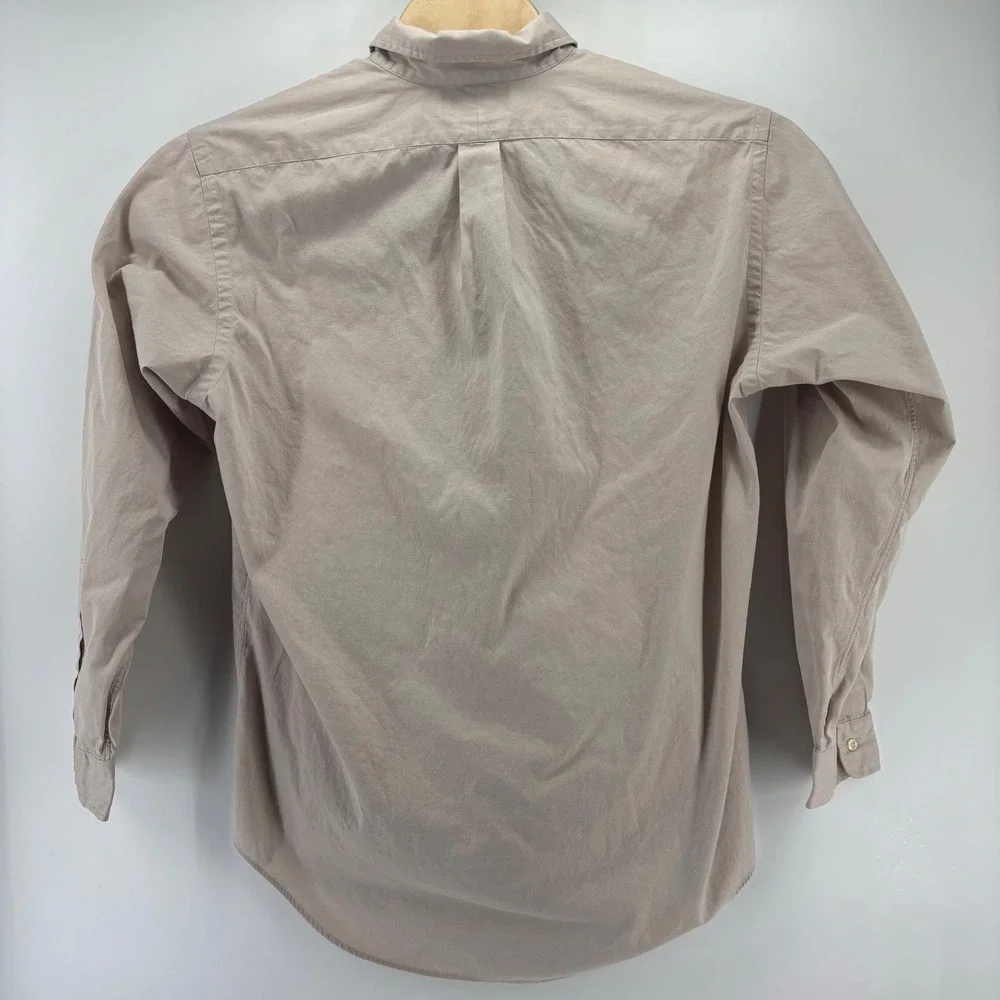 Ralph Lauren Yarmouth Shirt Mens 16 34/35 Tan Cotton Pinpoint Oxford Button Down